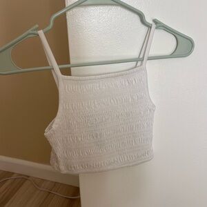 Pull&Bear White Textured Camisole Top